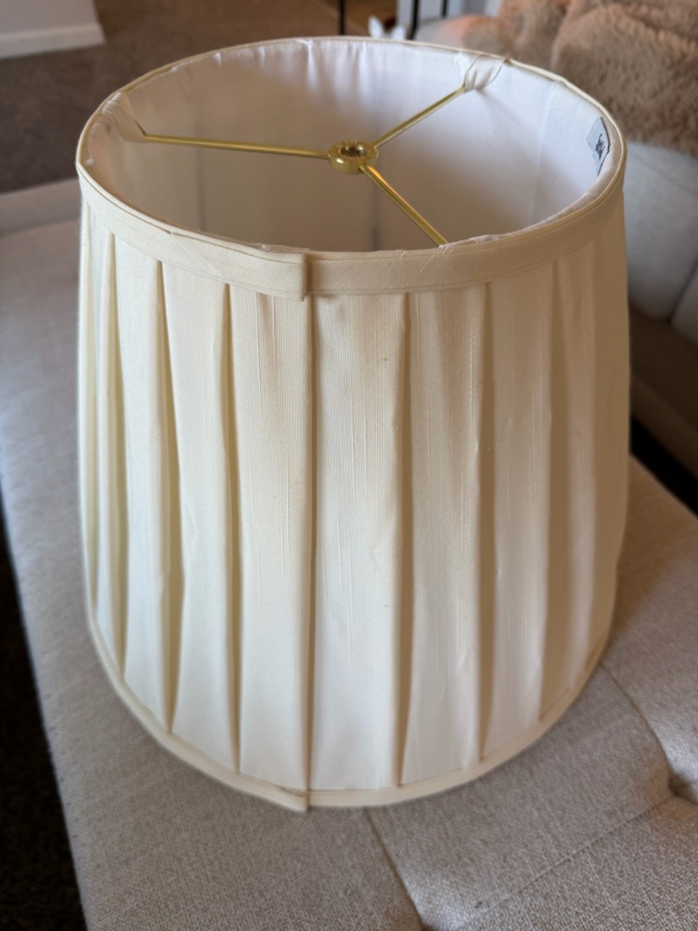 Stiffel Cream Pleated Lamp Shade